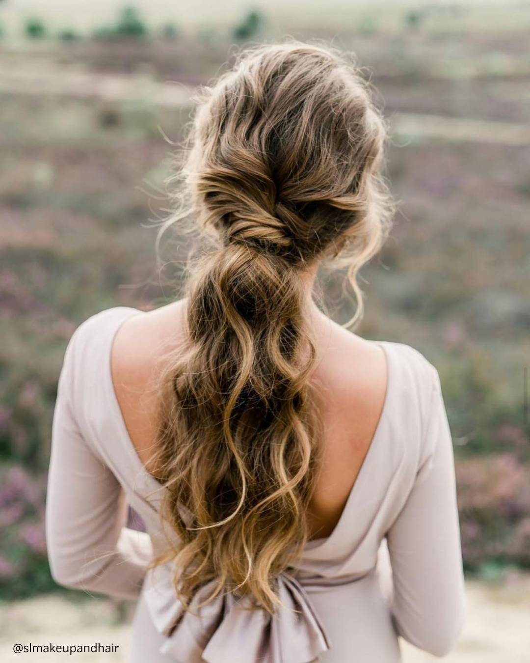 Low Ponytail With Twisted Detail — Easy Wedding Hairstyles for Long Hair