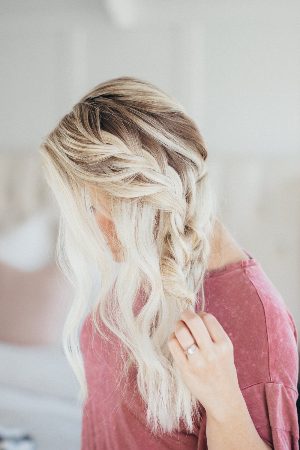 Side Braid With Loose Waves And Bangs — Easy Wedding Hairstyles for Long Hair