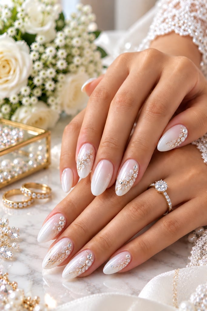 Bridal & Wedding Nail Ideas: 25 Elegant Nail Designs