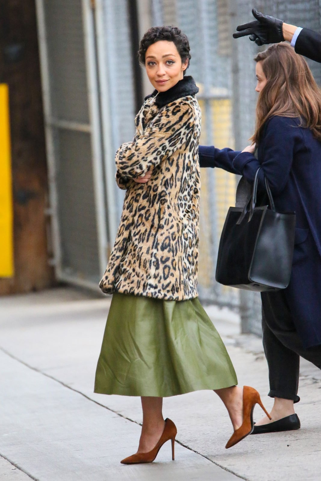 Leopard Print Faux Fur Coat with Satin Skirt Leopard Print Faux Fur Coat with Satin Skirt — Elegant Leopard Print Outfits