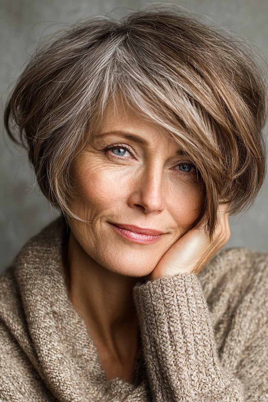 Ash Blonde Shag With Curtain Bangs Ash Blonde Shag With Curtain Bangs — Elegant Short Hair Hairstyles