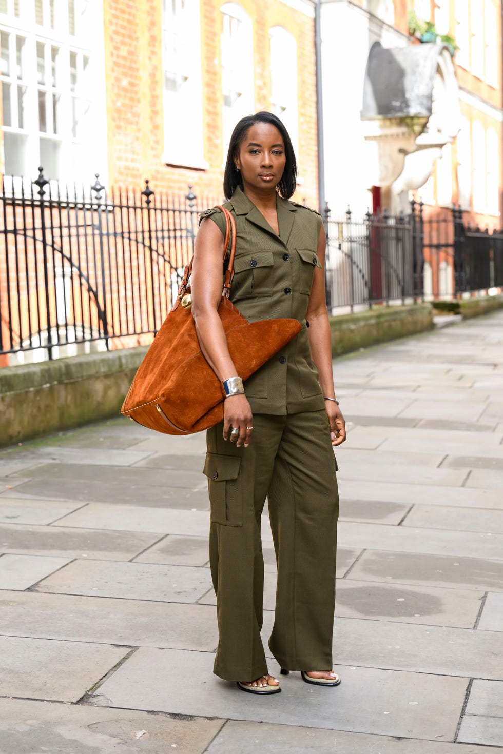 Olive Green Utility Vest with Cargo Pants — Elegant Vest Outfits