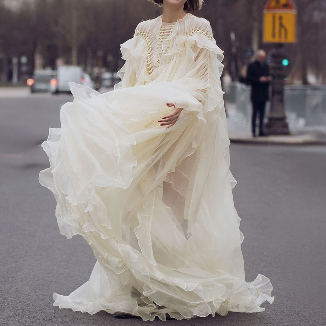 Ivory Ethereal Dress with Voluminous Ruffled Sleeves and Hem Ivory Ethereal Dress with Voluminous Ruffled Sleeves and Hem — Ethereal Dress Ideas