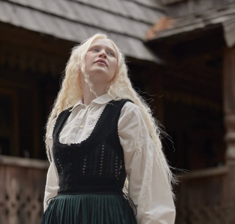 Ruffled Blouse with Black Corset Vest — Goth Style Ideas
