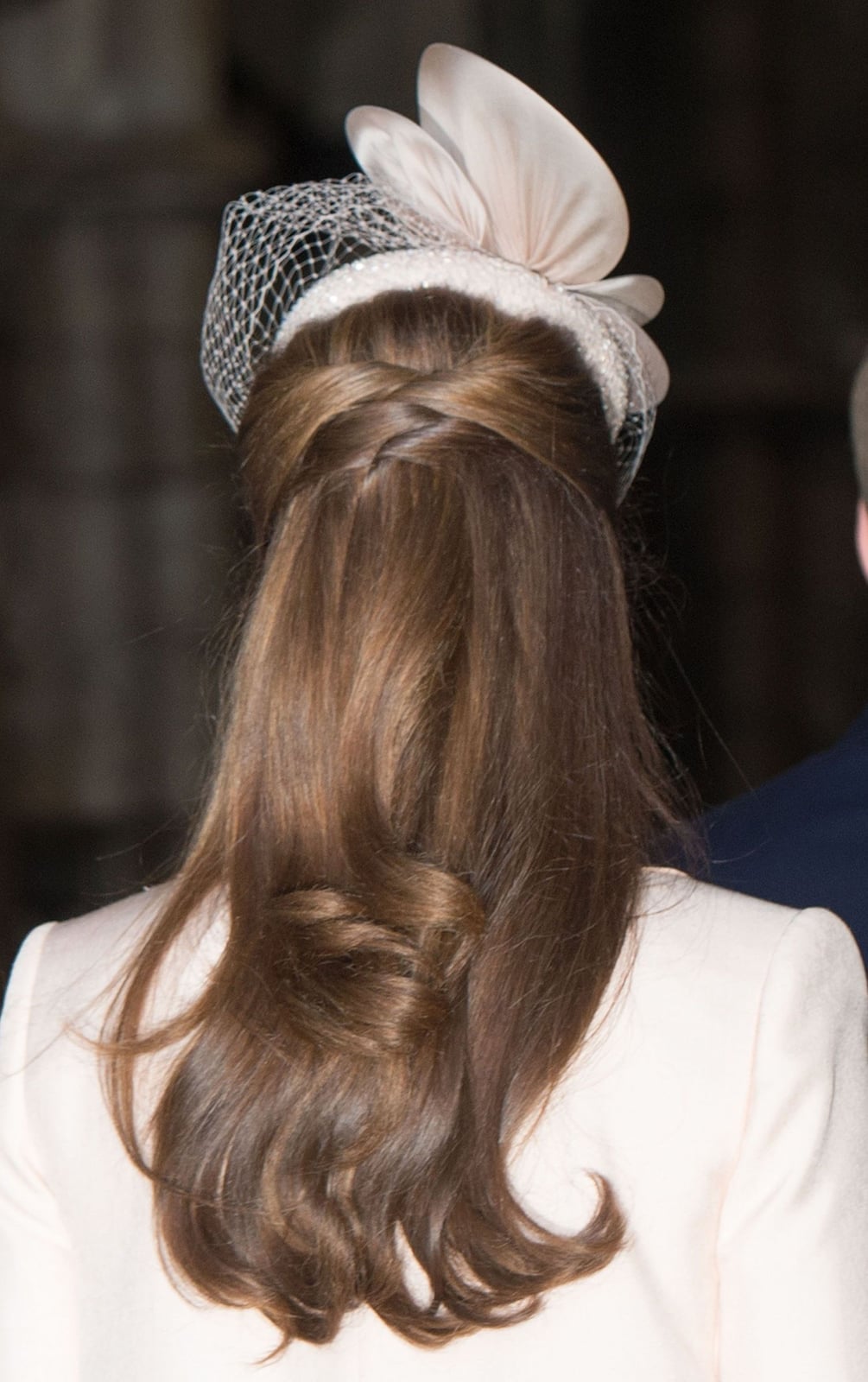 Medium Brown Half Updo With Braids and Waves — Hair Ideas with Hat