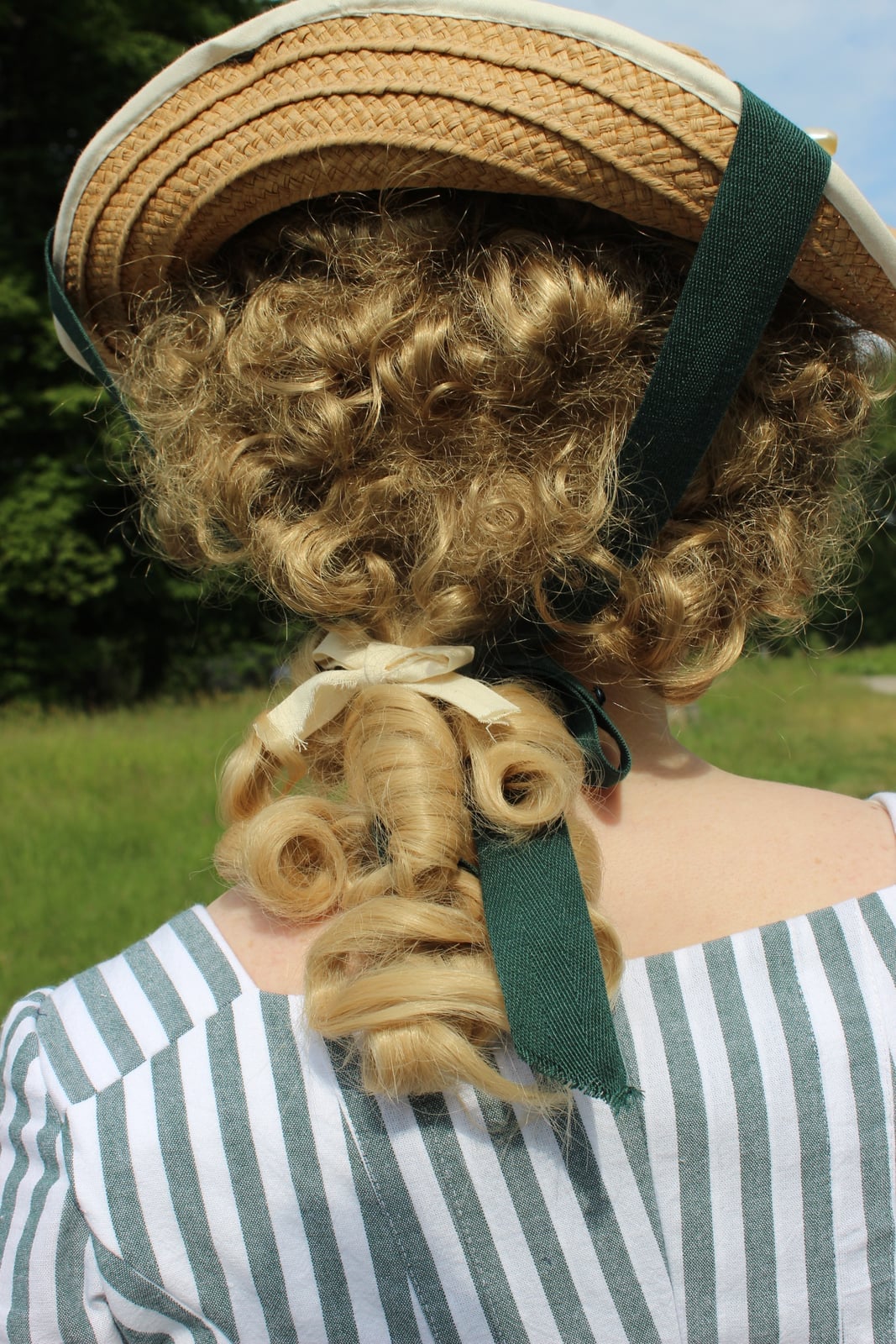 Light Blonde Historical Updo With Curls — Hair Ideas with Hat