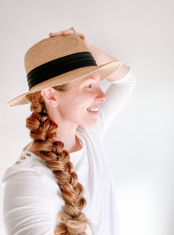 Auburn Mid-Back Fishtail Braid — Hair Ideas with Hat