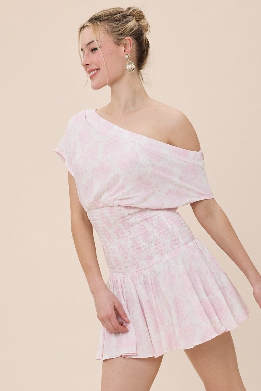 Light Pink One-Shoulder Mini Dress Light Pink One-Shoulder Mini Dress — Light Pink Dress Ideas