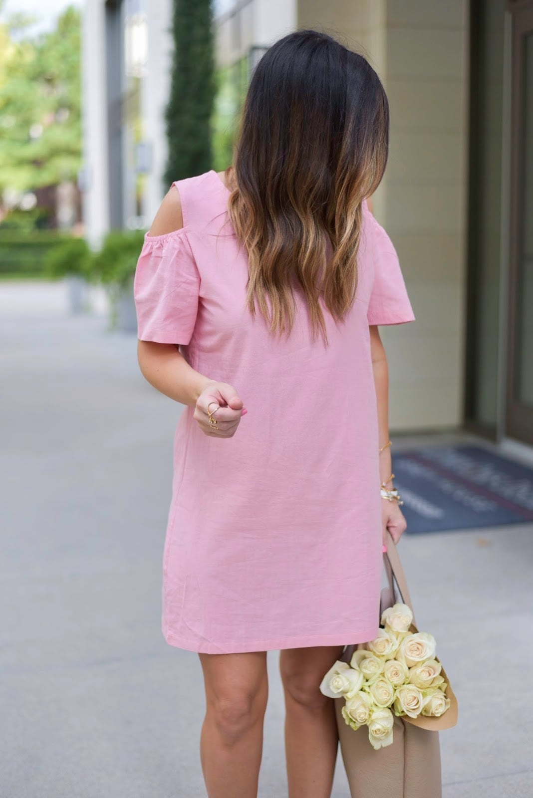 Light Pink Linen Blend Cold Shoulder Dress Light Pink Linen Blend Cold Shoulder Dress — Light Pink Dress Ideas