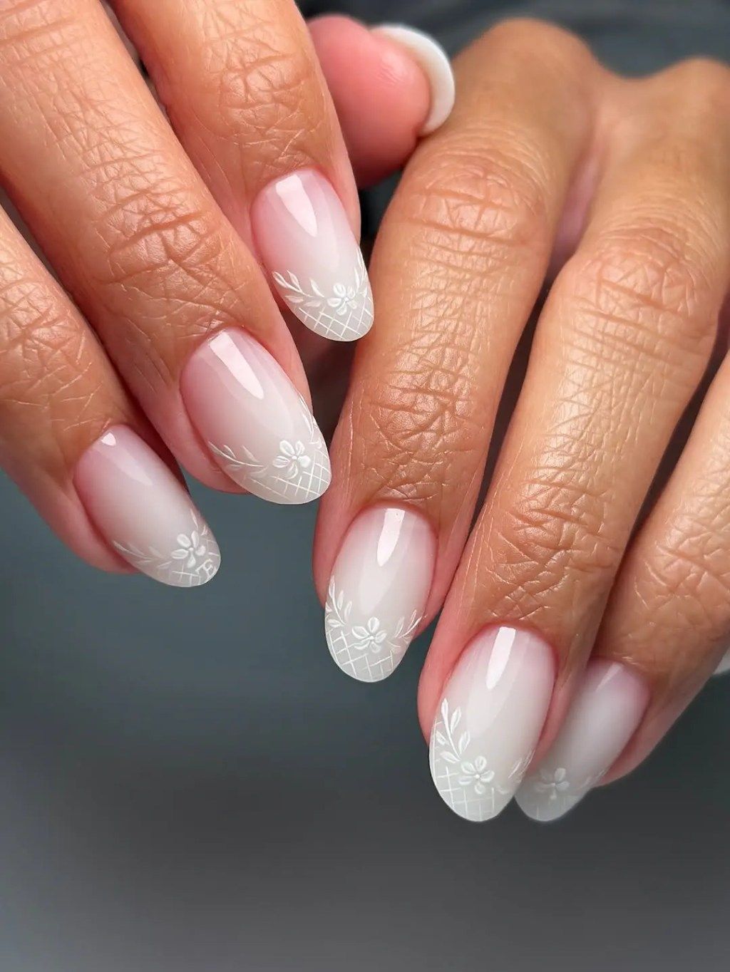 Ombre Lace Cuticle Detail — Lace Nails