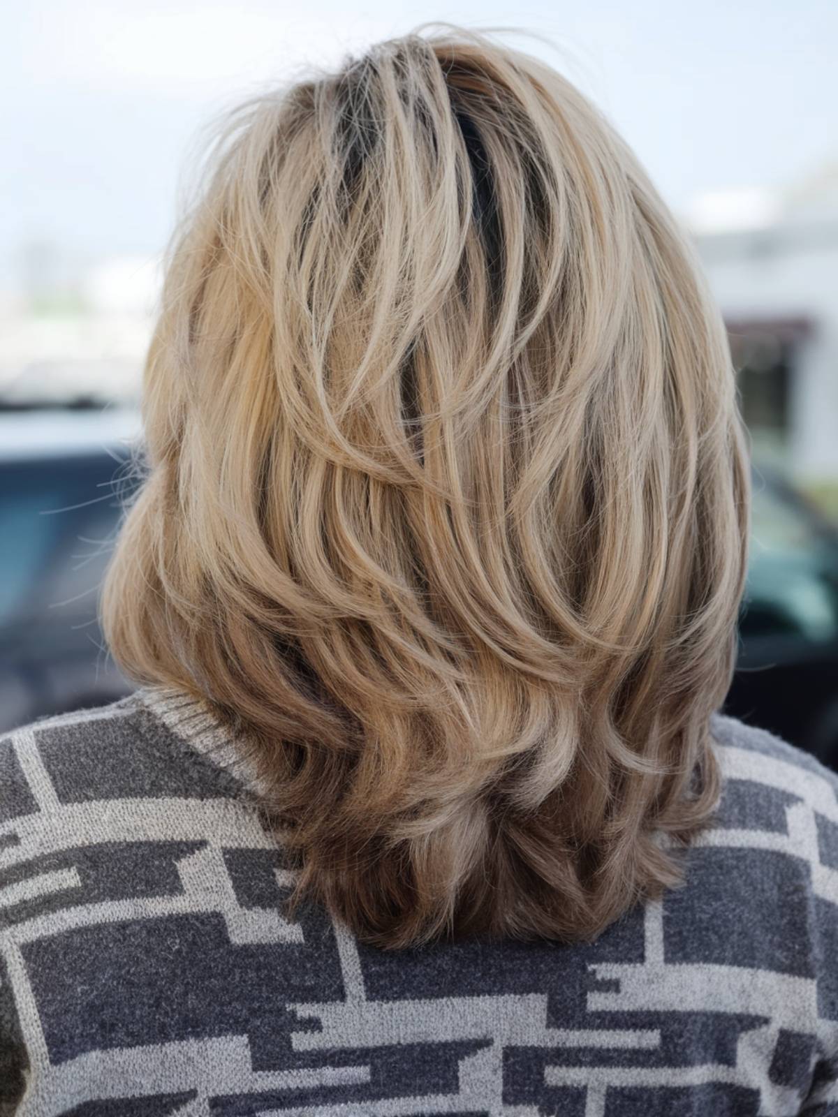 Dark Brown Layered Shag With Caramel Highlights Dark Brown Layered Shag With Caramel Highlights — Medium Hair Ideas