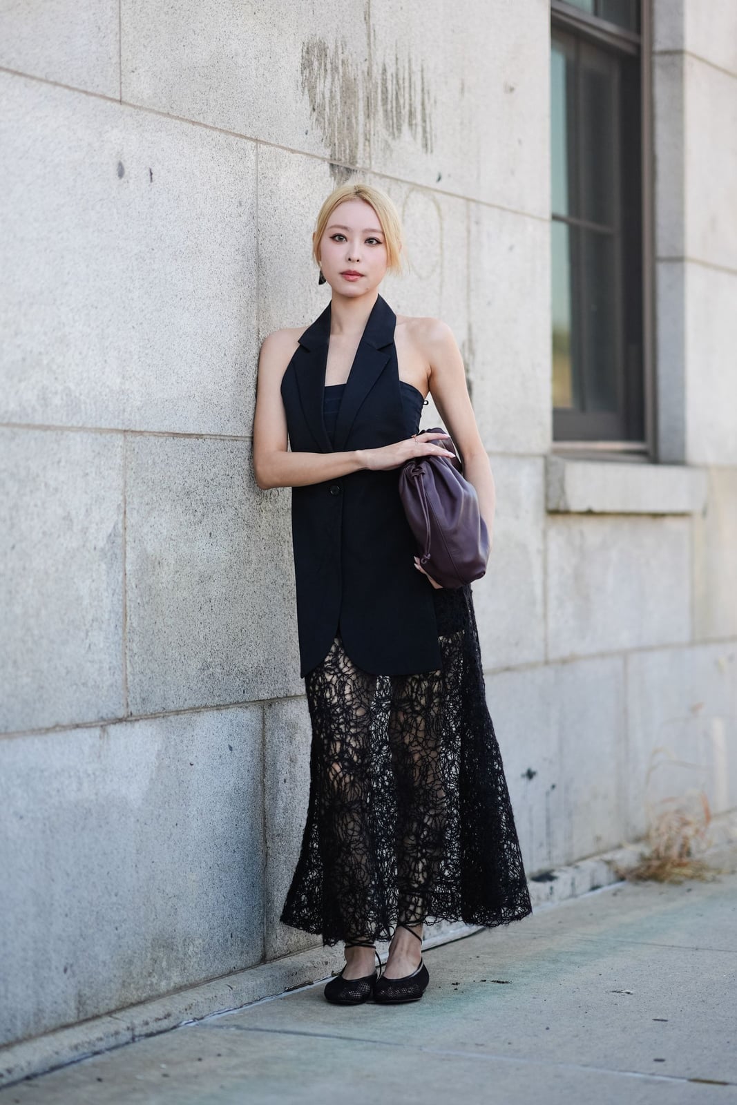 Black Vest Dress with Lace Skirt Panel Black Vest Dress with Lace Skirt Panel — Mesh Dress Ideas