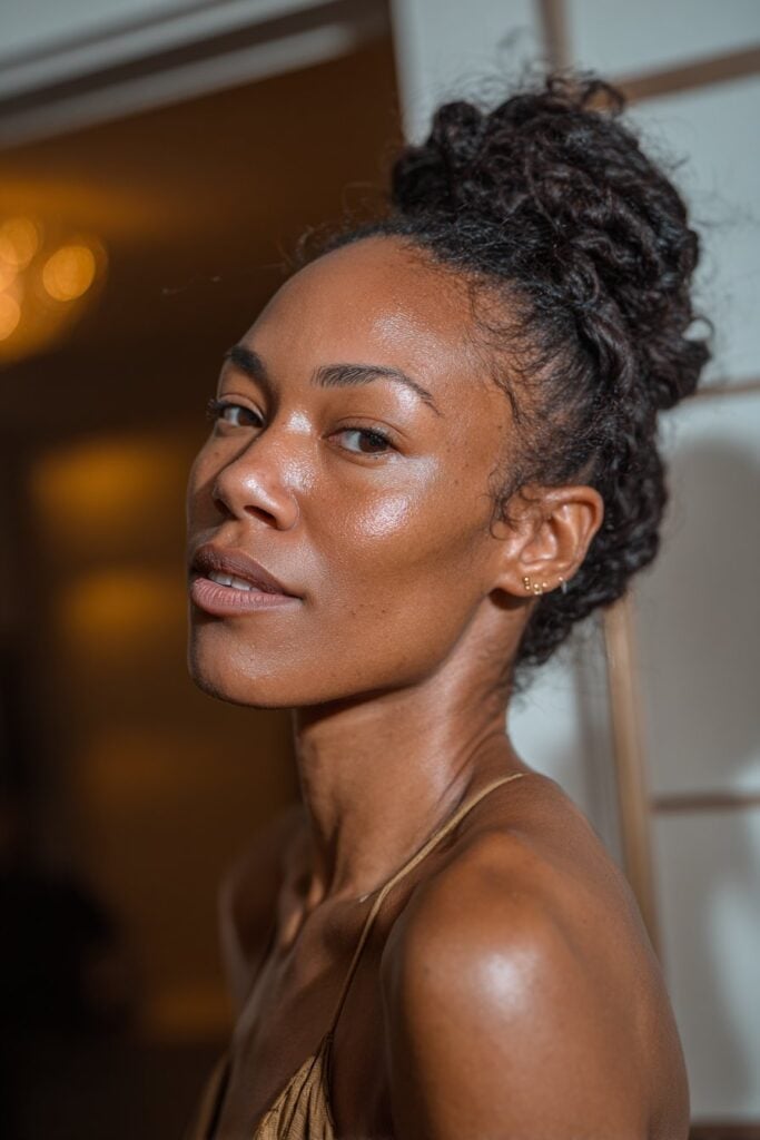 Loosely Constructed Coily Bun — Natural Bun Ideas