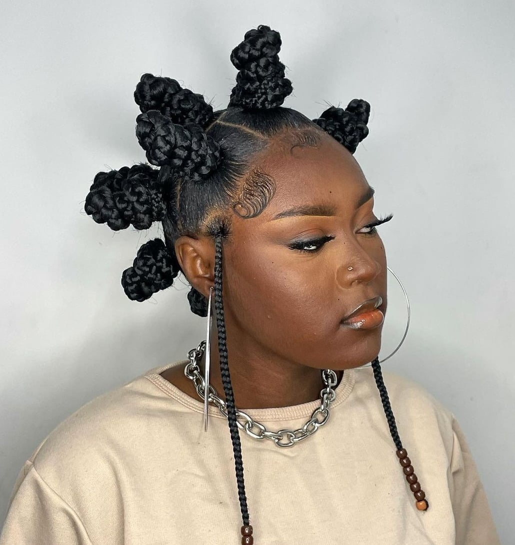 Geometric Braided Updo — Natural Hair Black Women Styles