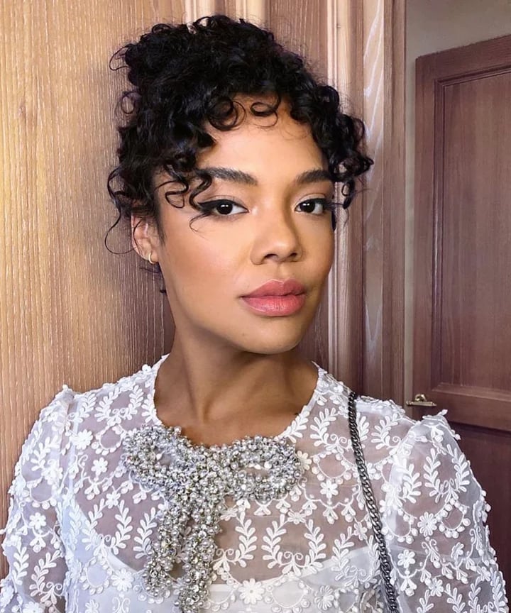 Curly Updo With Face-Framing Tendrils — Natural Hair Black Women Styles
