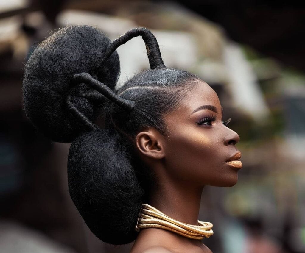 Sculptural Spider Updo — Natural Hair Black Women Styles