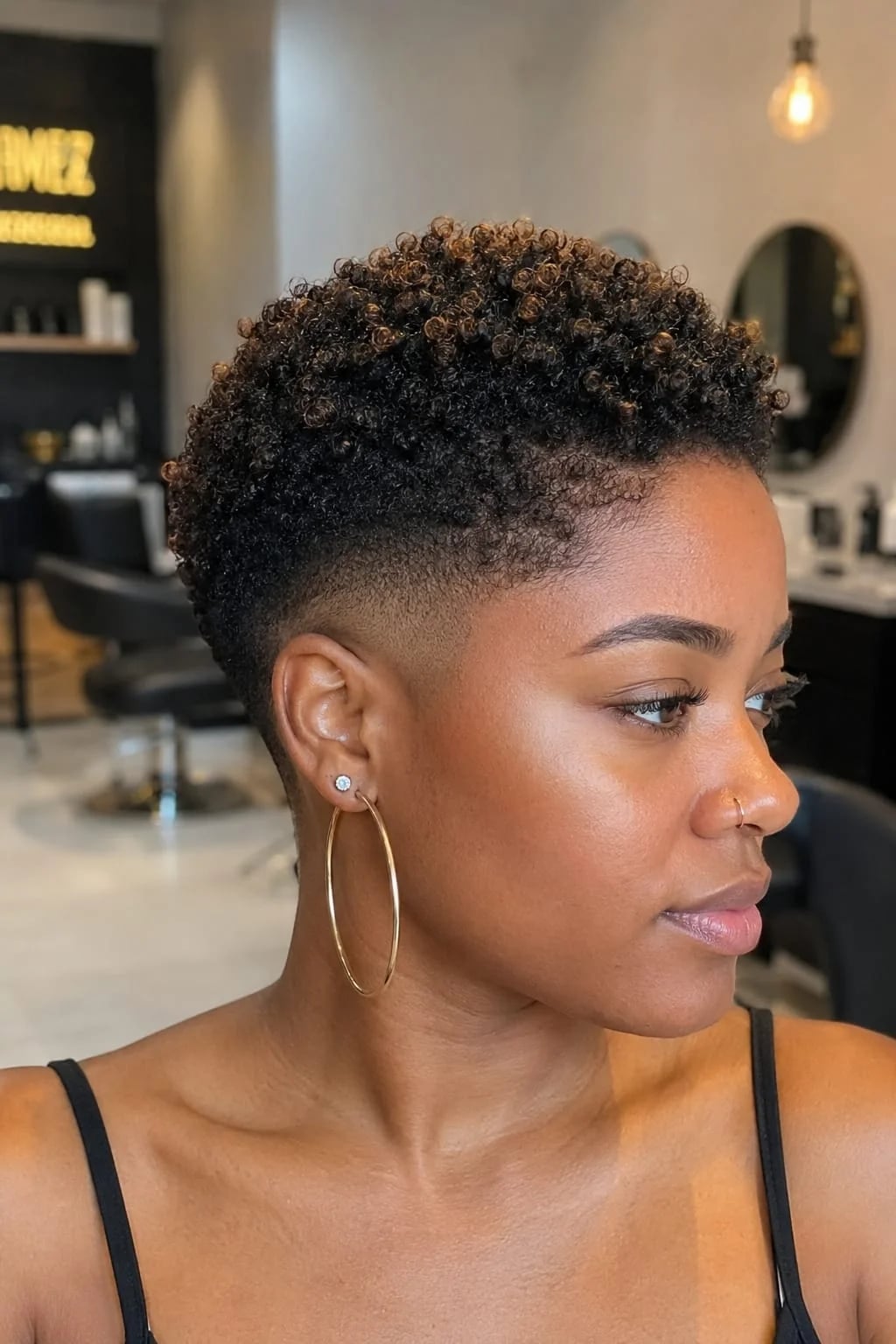 Textured Crop With Faded Sides — Natural Hair Black Women Styles