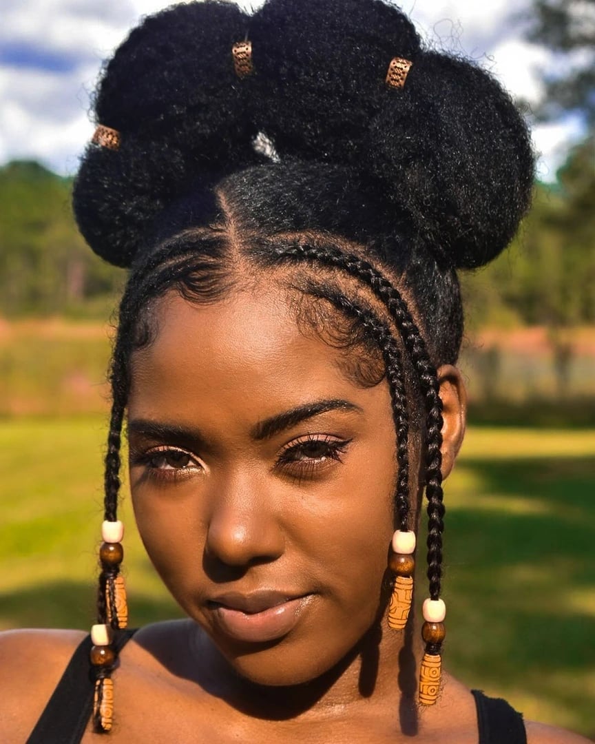 Beaded Braids and Updos — Natural Hair Black Women Styles