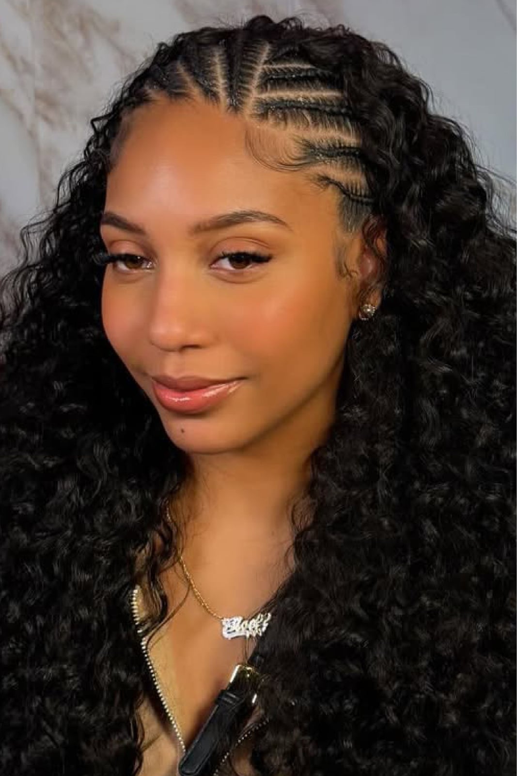 Cornrows Into Loose Box Braids With Defined Curls Cornrows Into Loose Box Braids With Defined Curls — Natural Hair Braiding Ideas