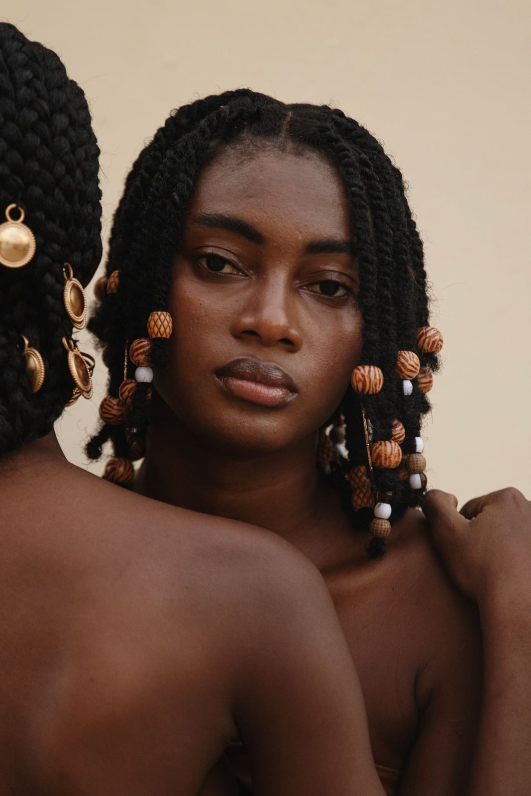 Mid-Back Coily Box Braids With Decorative Beads, Dark Brown Mid-Back Coily Box Braids With Decorative Beads, Dark Brown — Natural Hair Braiding Ideas