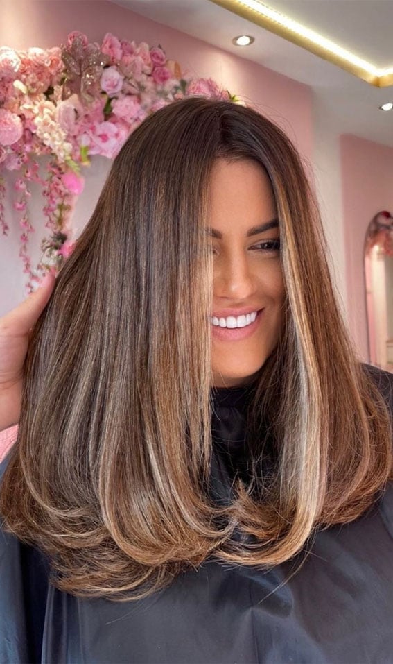 Natural Brown With Blonde Face Framing Natural Brown With Blonde Face Framing — Natural Hair Color Styles