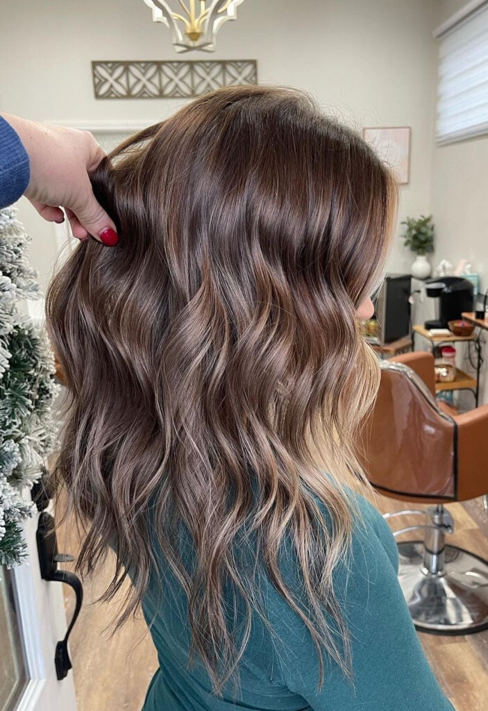 Medium Brown With Subtle Blonde Balayage Medium Brown With Subtle Blonde Balayage — Natural Hair Color Styles