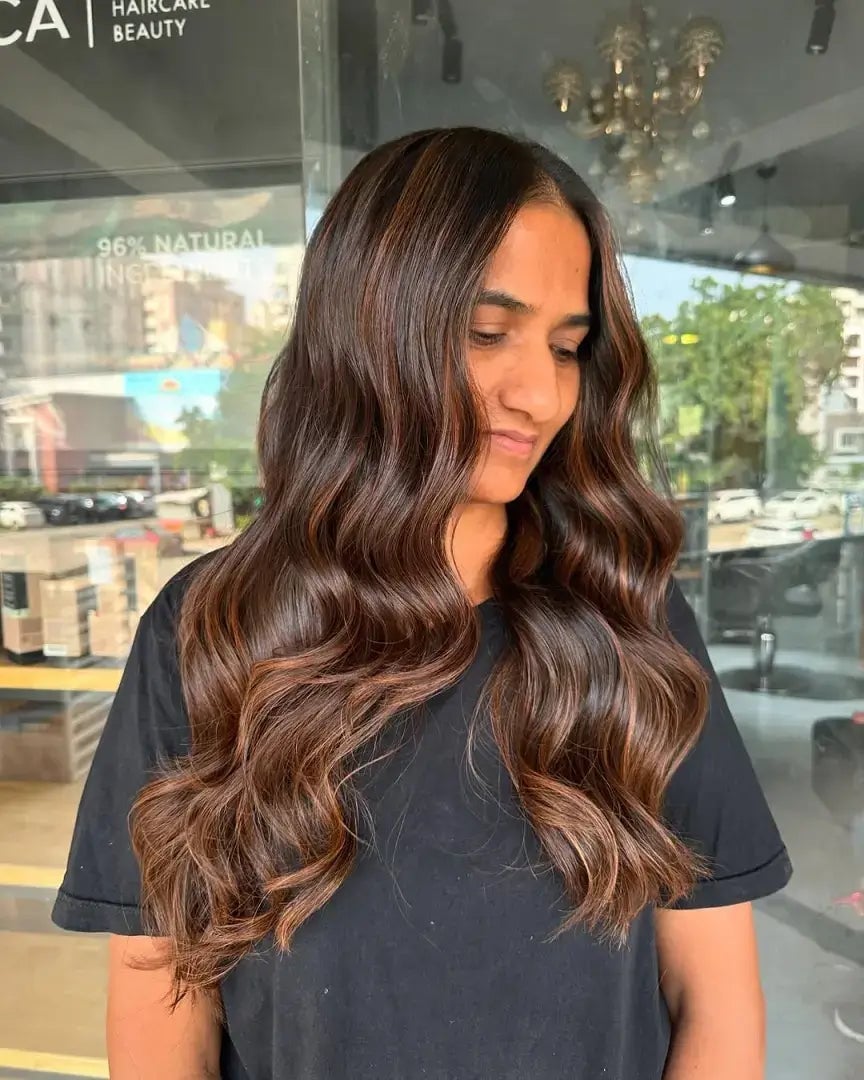 Dark Brown With Subtle Caramel Highlights Dark Brown With Subtle Caramel Highlights — Natural Hair Color Styles