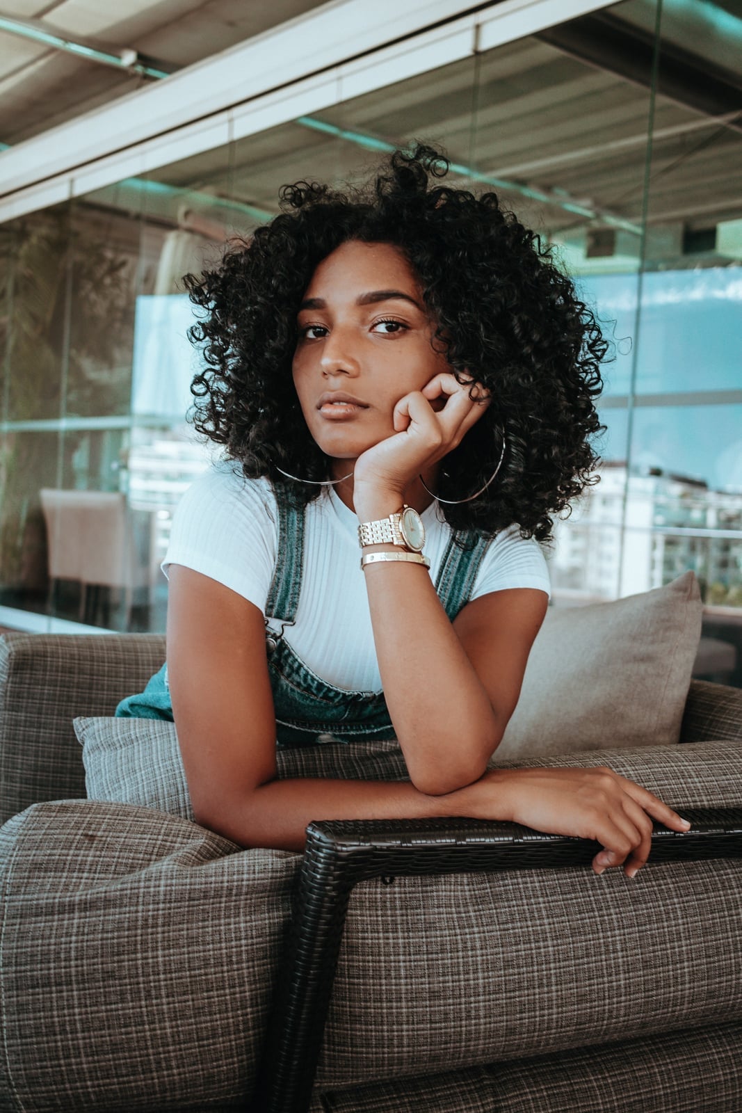 Shoulder Length Layered Black Curls — Natural Hair Ideas