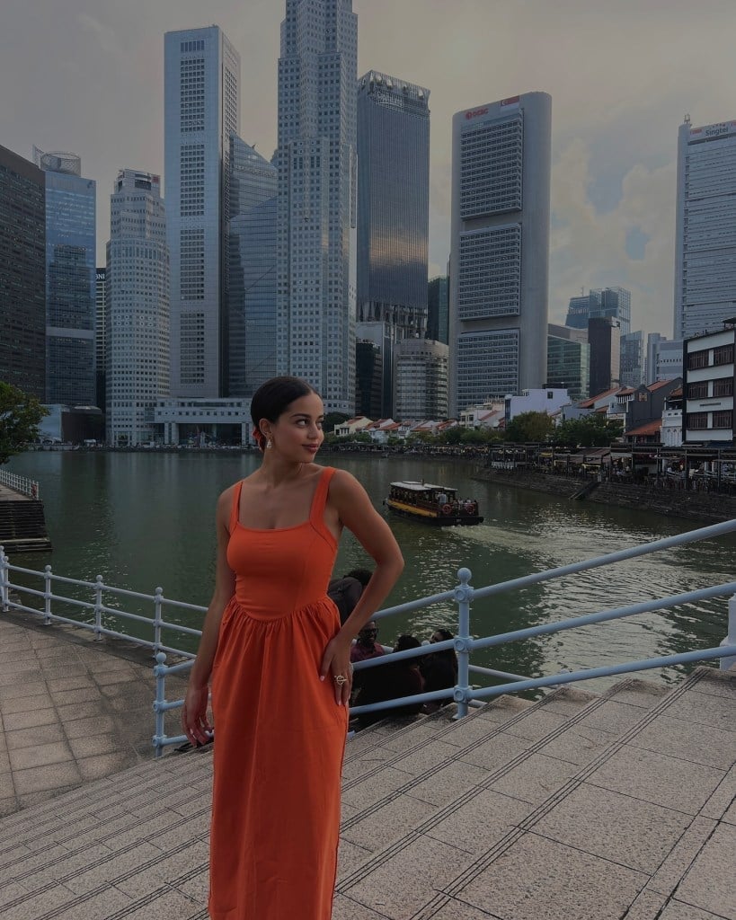 Vibrant Orange A-line Midi Dress with Square Neckline, Cotton Vibrant Orange A-line Midi Dress with Square Neckline, Cotton — Orange Dress Ideas