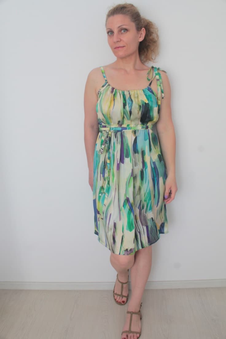 Watercolor Print A-Line Midi Dress Watercolor Print A-Line Midi Dress — Pattern Dress Ideas