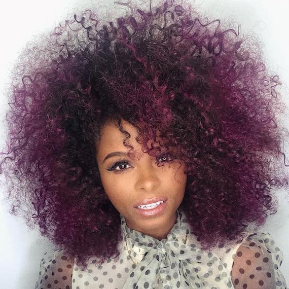 Mid-Back Dark Purple With Lighter Highlights — Purple Hair Dye Styles