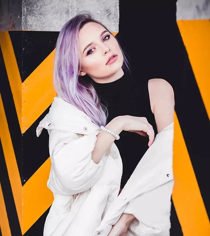 Collarbone Pastel Purple With Lilac Highlights — Purple Hair Dye Styles