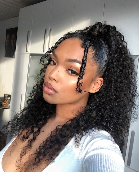 Shoulder Length Curly Black Ponytail Shoulder Length Curly Black Ponytail — Quick Weave Ponytail Ideas