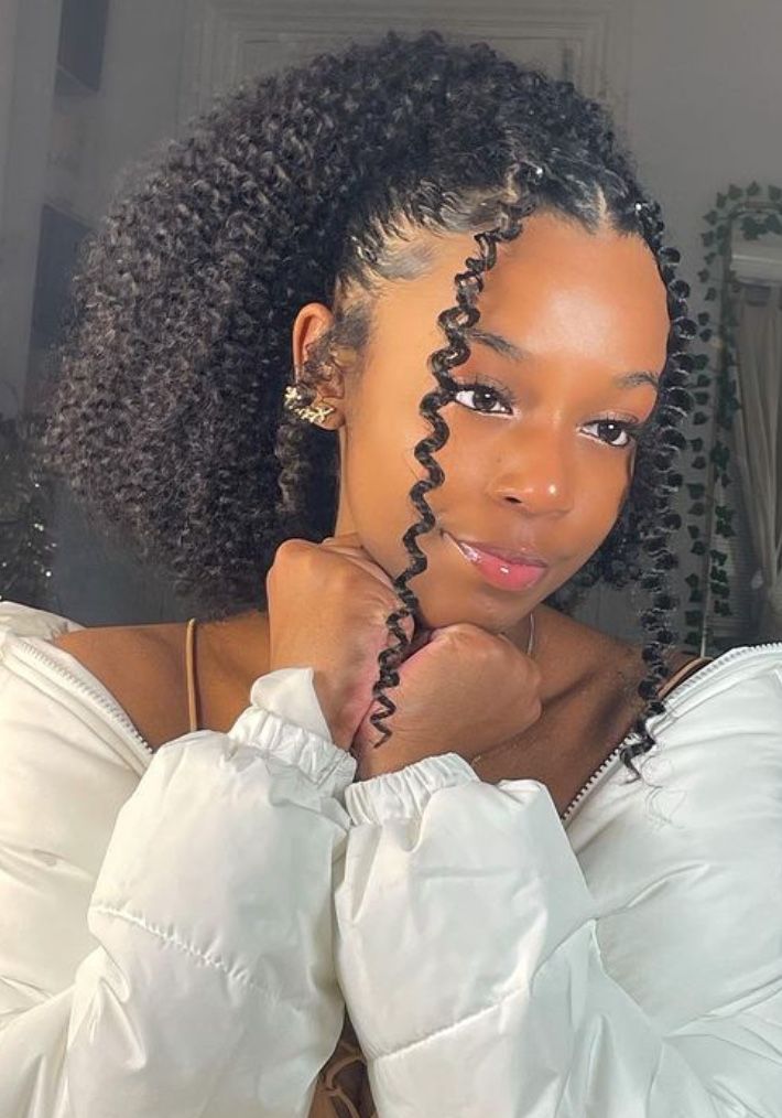 Dark Brown Ponytail With Loose Curls and Tendrils Dark Brown Ponytail With Loose Curls and Tendrils — Quick Weave Ponytail Ideas