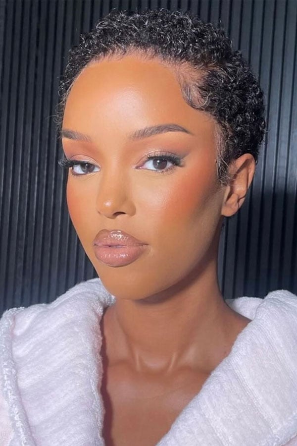 Textured Black Curly Pixie Textured Black Curly Pixie — Short Hair Ideas