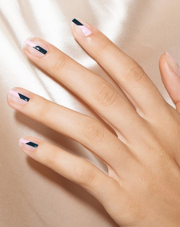 Clear Geometric Accent Short Natural Nails Clear Geometric Accent Short Natural Nails — Short Nail Art Ideas