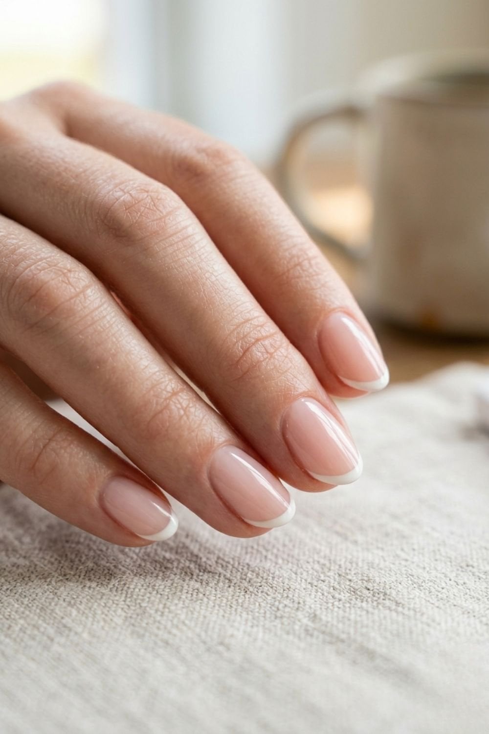 Classic White Tip Short Almond French Nails Classic White Tip Short Almond French Nails — Short Nail Art Ideas