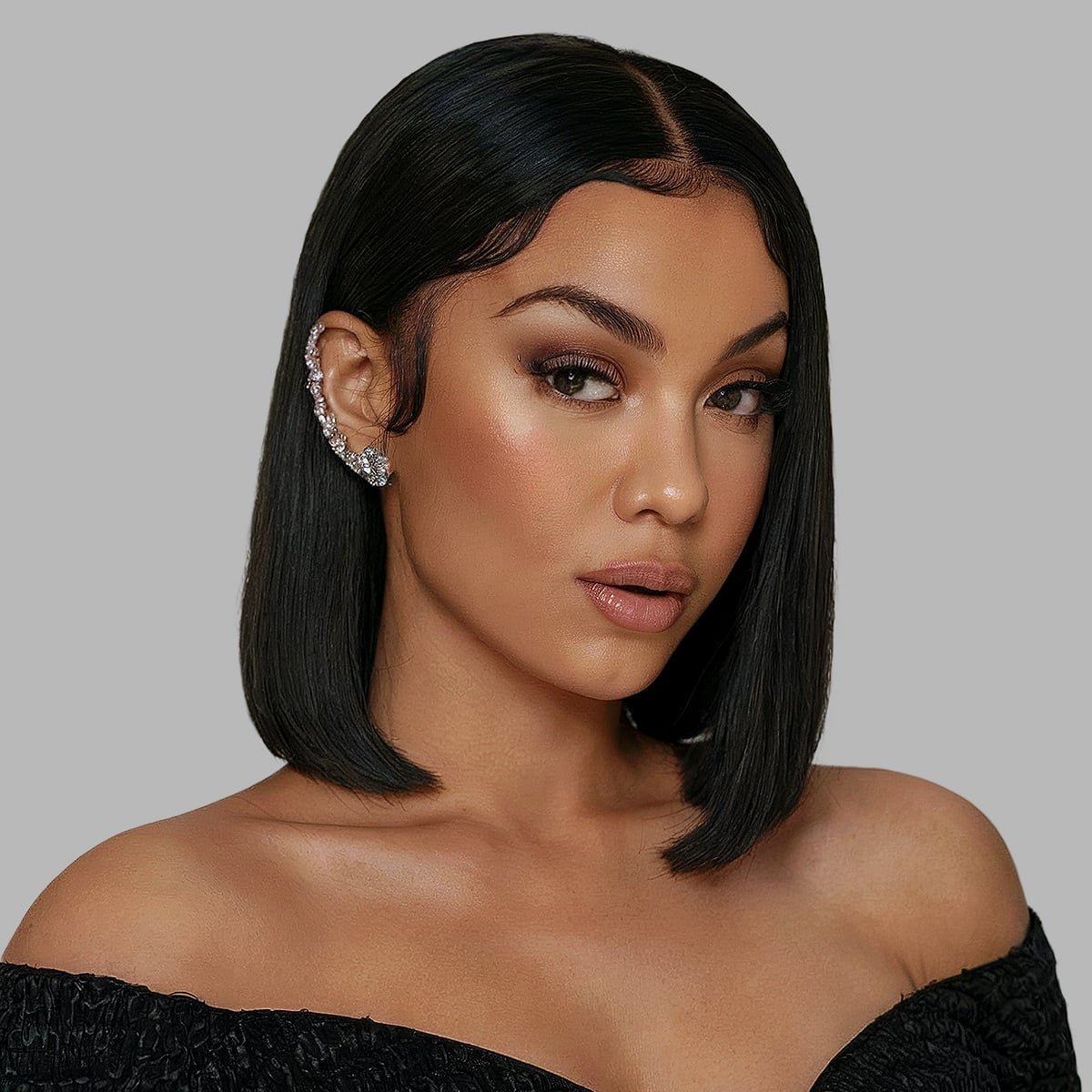 Sharp Chin Length Black Bob — Silk Press Ideas