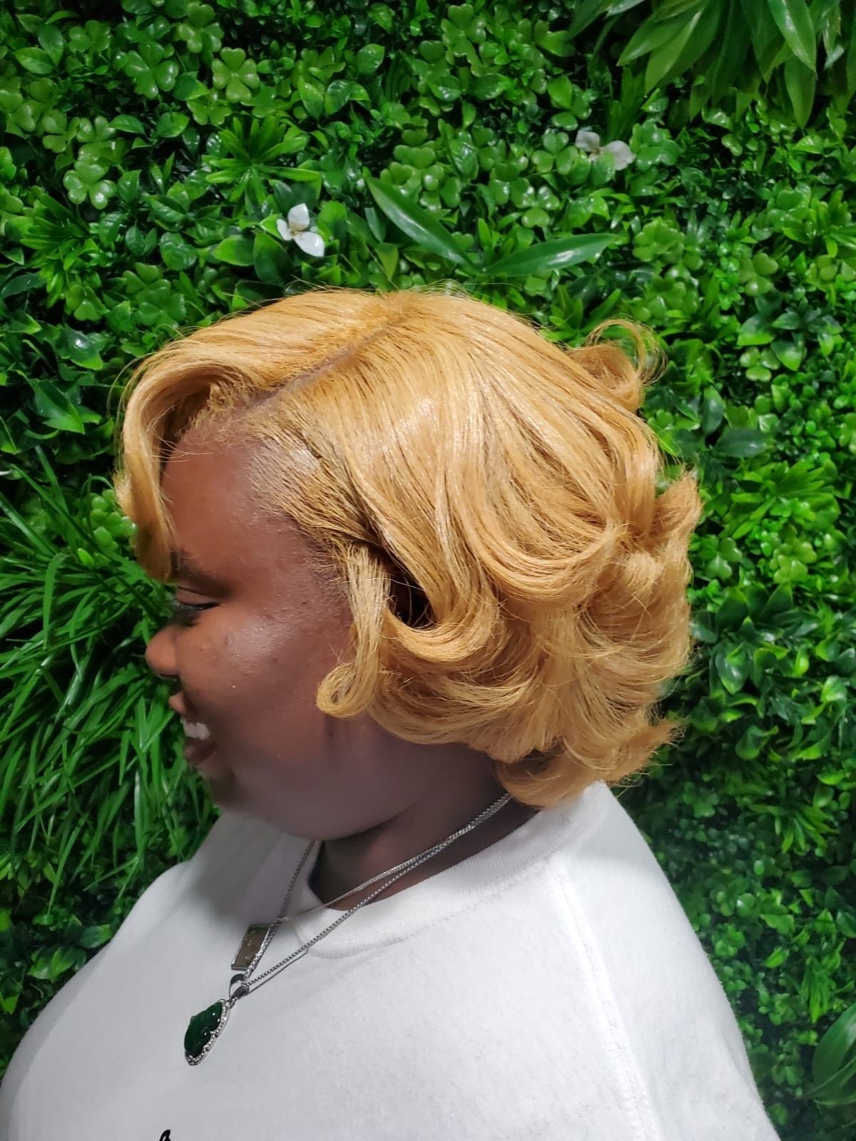Honey Blonde Bob With Rolled Curls — Silk Press Ideas