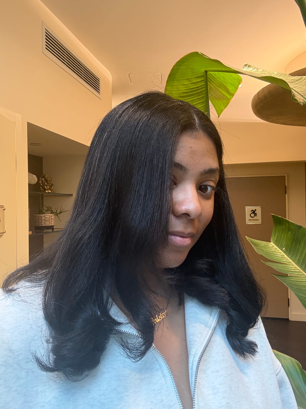 Thick Wavy Dark Brown Collarbone — Silk Press Ideas