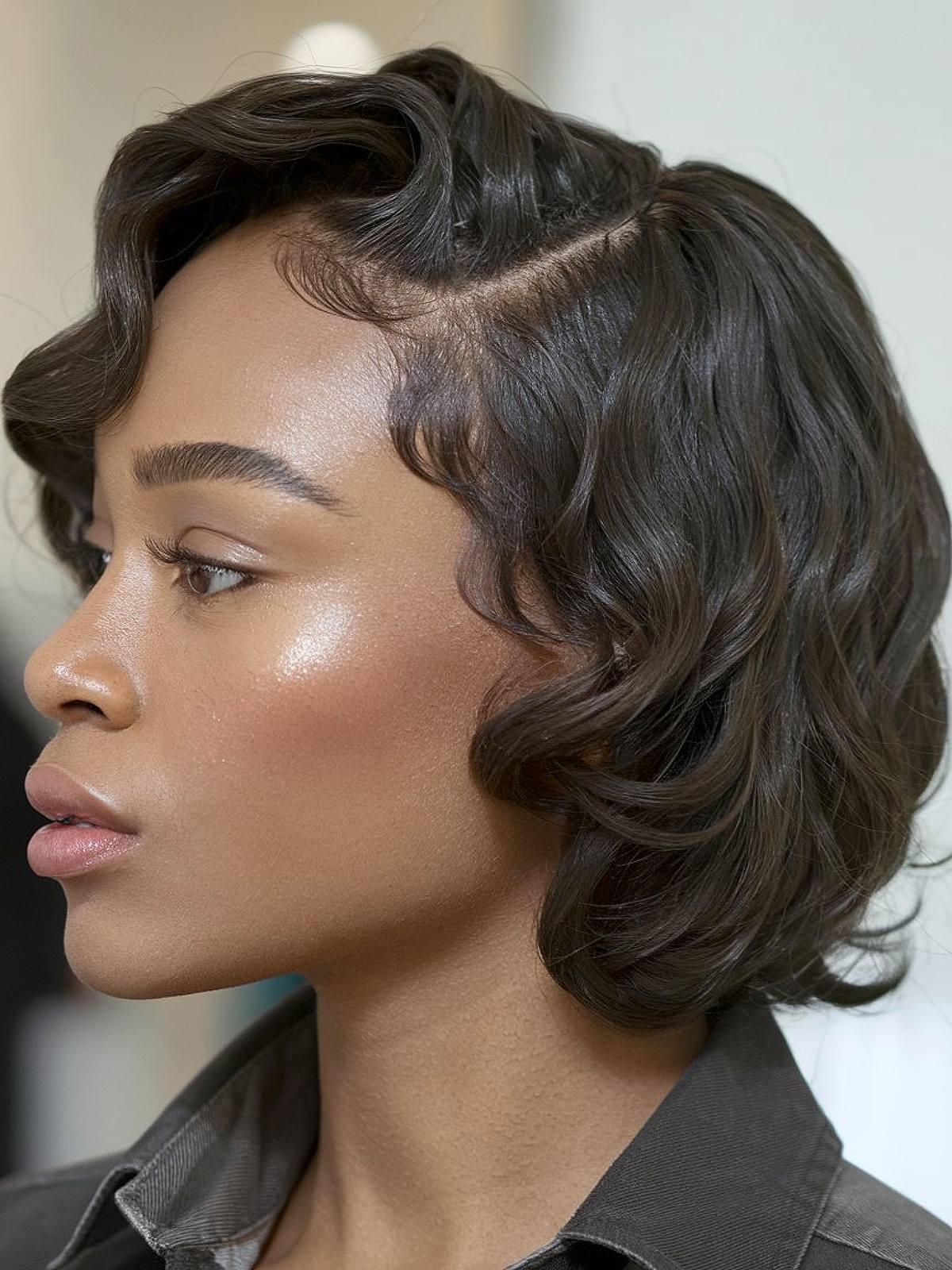 Uniform Sleek Black Collarbone Bob, Straight — Silk Press Ideas