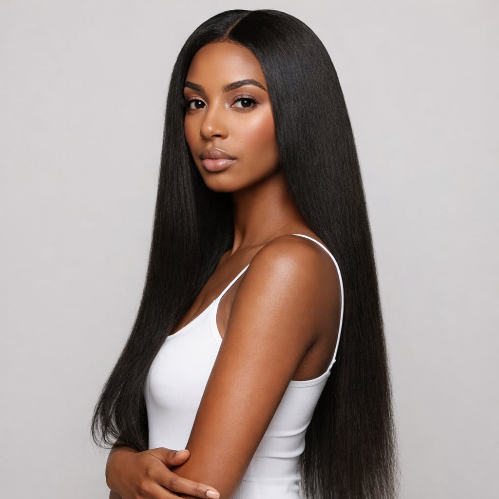 Thick Black Hair With Long Layers — Silk Press Ideas