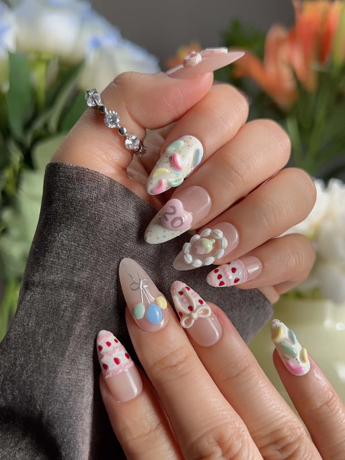 Birthday Party — 3D Sculpted Press-On Nails | Joyee Nails