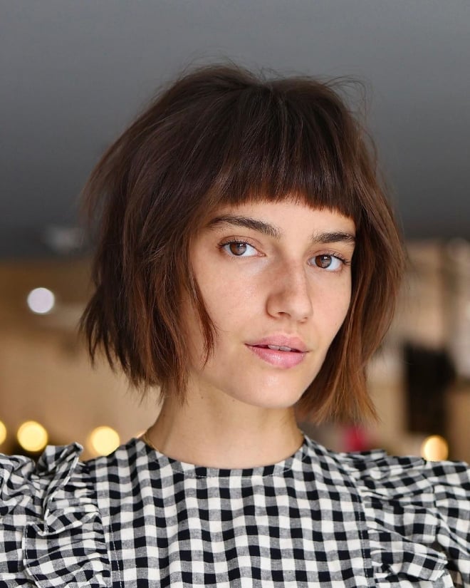 Fine Hair Blunt Bob With Blunt Bangs Fine Hair Blunt Bob With Blunt Bangs — Simple Blunt Bob