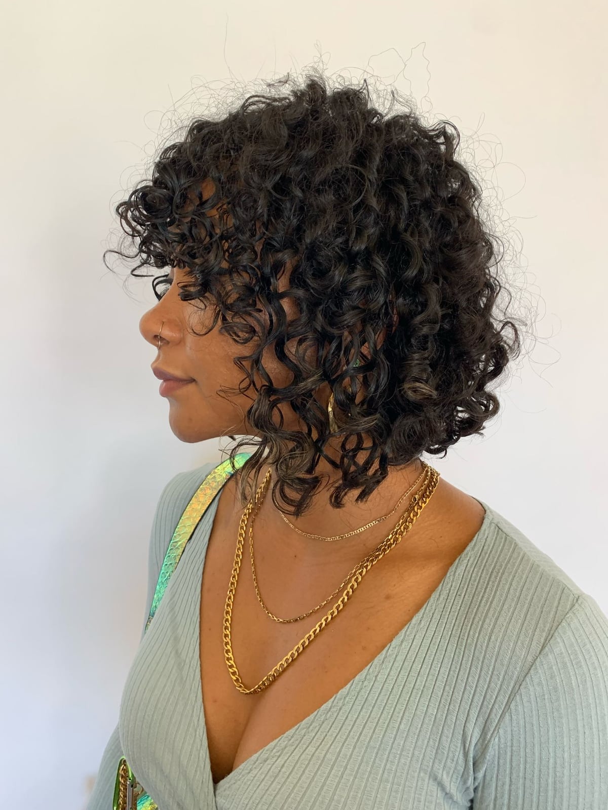Chin Length Layers With Defined Curls Chin Length Layers With Defined Curls — Simple Curly Hair Cuts
