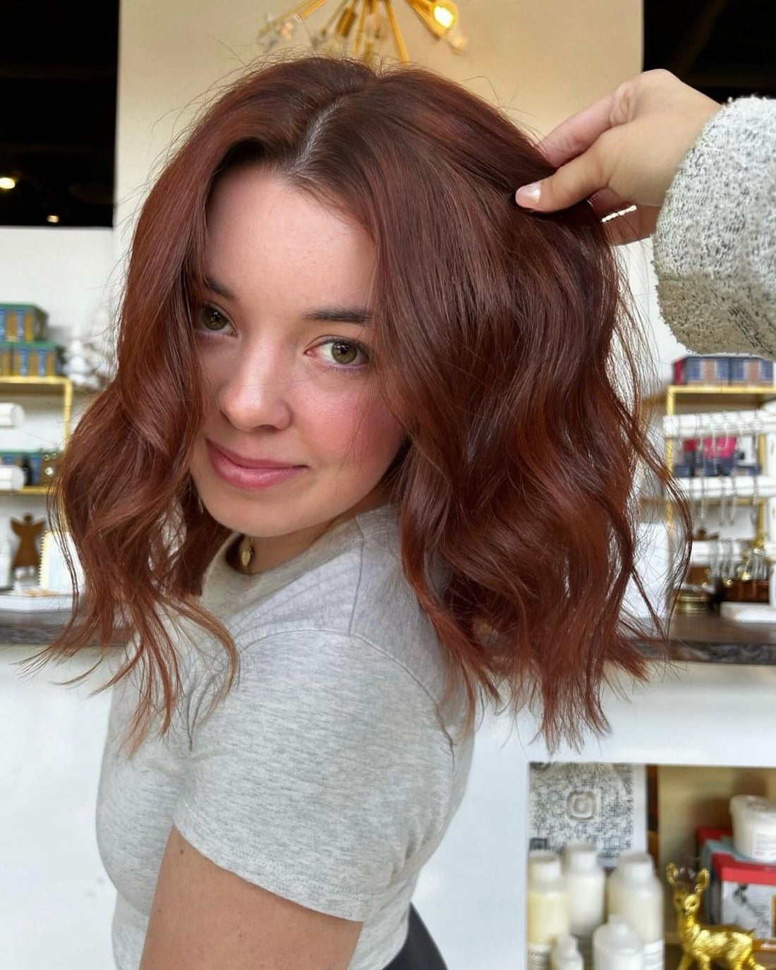 Shoulder Length Medium Auburn With Highlights Shoulder Length Medium Auburn With Highlights — Simple Dark Auburn Hair