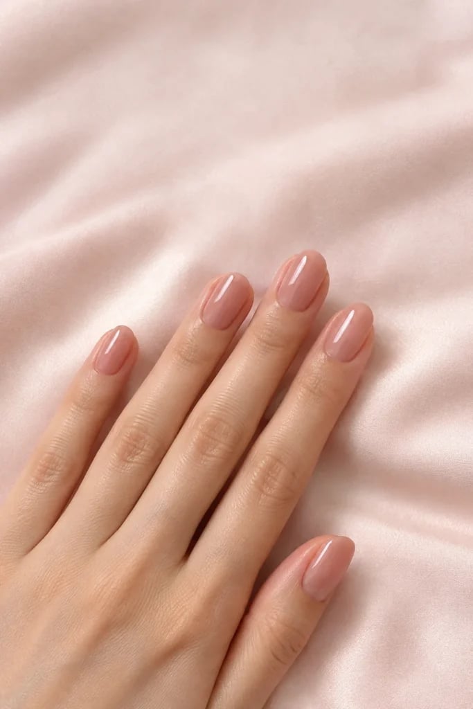 Short Oval Sheer Nude Nails Short Oval Sheer Nude Nails — Simple Formal Nails