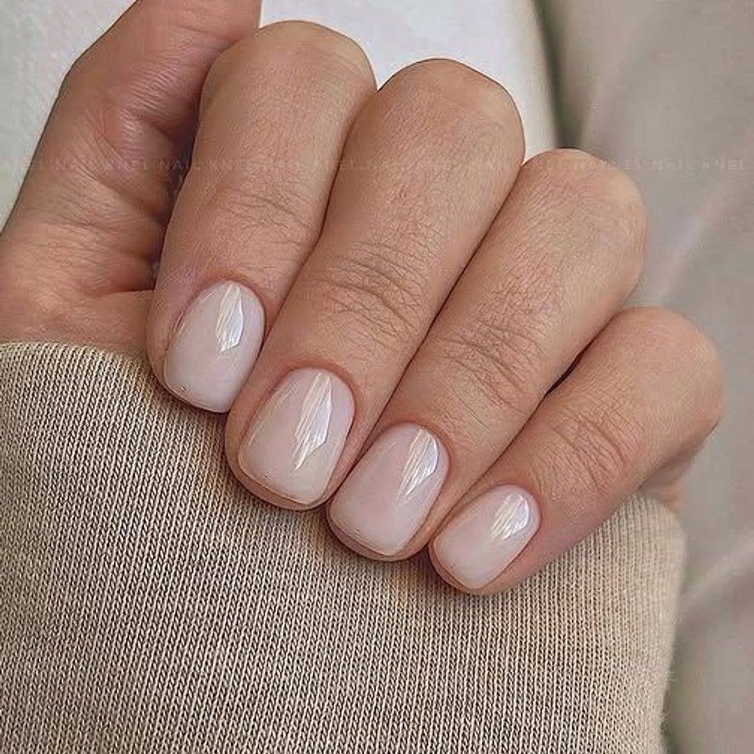Milky White Short Soft Square Gel Nails Milky White Short Soft Square Gel Nails — Simple Gel Nails Colors