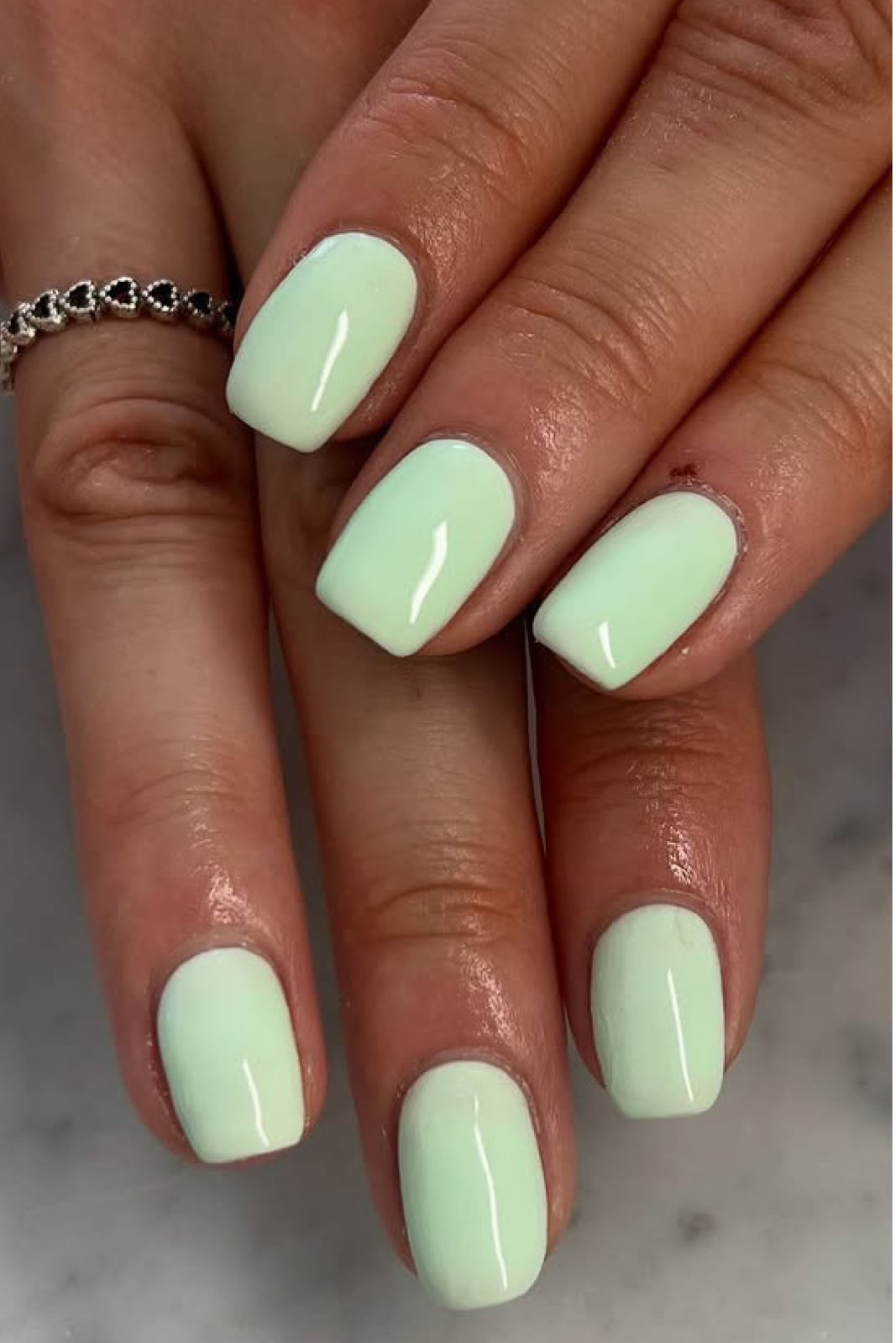Mint Green Short Soft Square Gel Nails Mint Green Short Soft Square Gel Nails — Simple Gel Nails Colors
