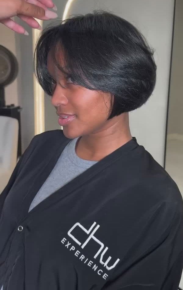 Thick Layered Bob With Soft Waves Thick Layered Bob With Soft Waves — Simple Haircuts for Black Women